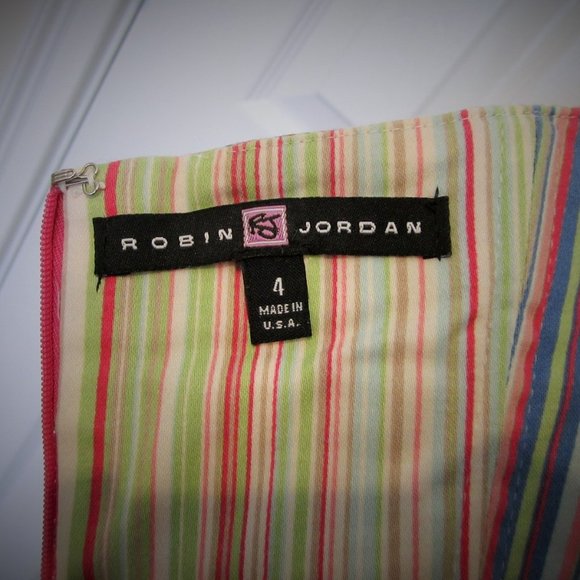 Robin Jordan | Striped Strapless Halter Dress - Picture 4 of 7